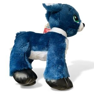 New Build a Bear Christmas Reindeer Tinsel With Tags Blue White 14" Tall